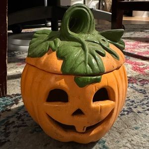 Pumpkin candle holder